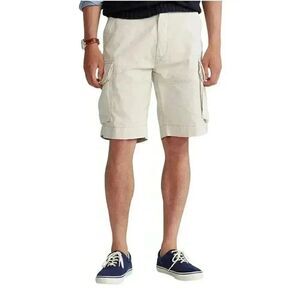 Beverly Hills Polo Club Men's Ivory Cotton Cargo Shorts